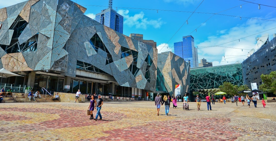 Federation Square, Melbourne art exhibitions in winter