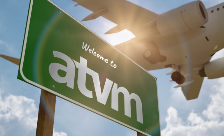 Where is the best place to stay near Melbourne Airport? Melbourne Airport sign with ATVM