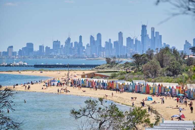 Melbourne beach. Brighton Beach Melbourne